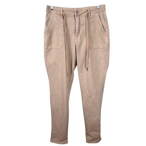 Judy Blue Pants Trousers Joggers Womens Size 11/30 Khaki Drawstring Garment Dyed - Picture 1 of 12